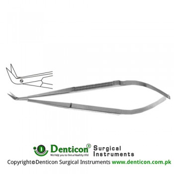 Micro Vascular Scissors Extra Delicate Blades - Angled 60° Stainless Steel, 16.5 cm - 6 1/2"